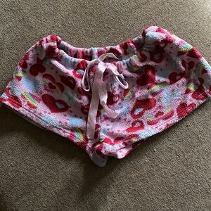 No Boundaries Red Heart Patterned Women's Pajama Shorts